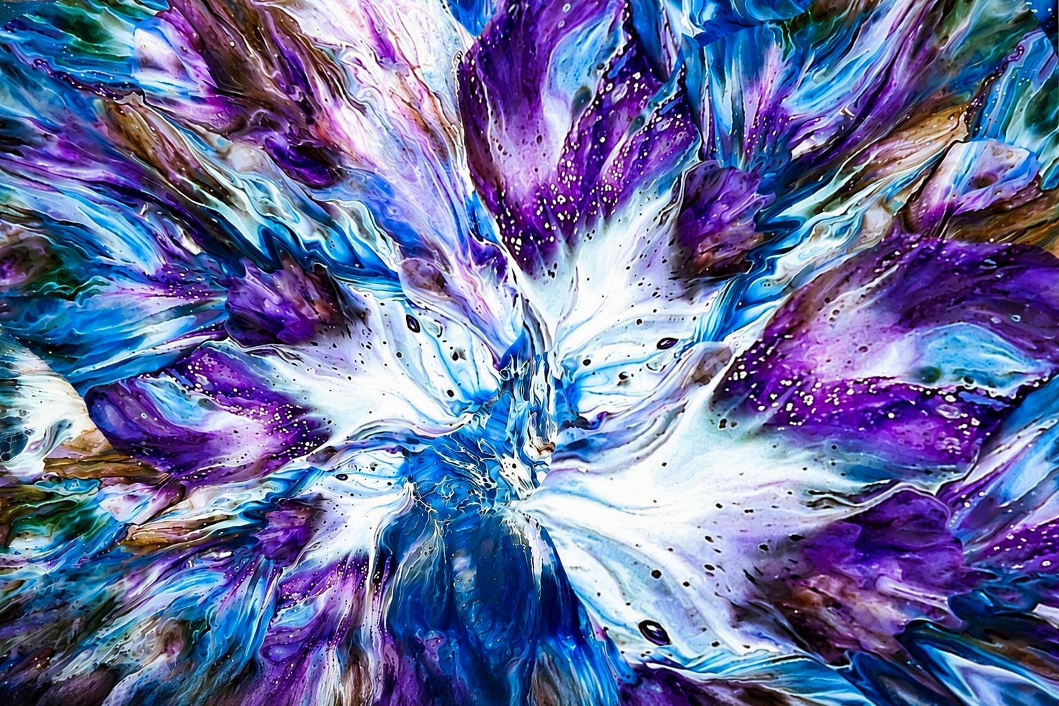 Vivid Pedals - pour painting by Chris Broussard